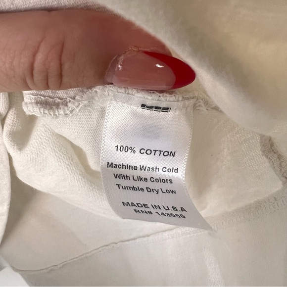 Joah Brown Vintage Oversized Long Sleeve Cotton T- Shirt In Fog (Beige) S/M - Picture 6 of 11